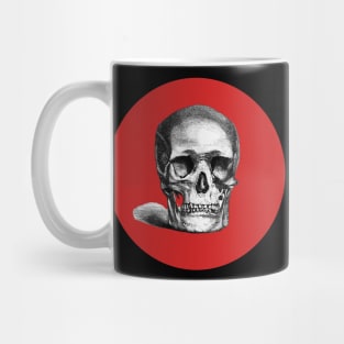 Halloween Skull Retro Engraving Red Mug